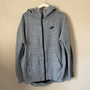 Nike Gray Zip Up Hoodie Jacket with Front Pockets